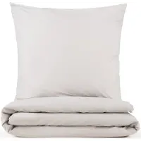 Blumtal linge de lit 140x200cm + taie d'oreiller 40x80cm - Microfibre Bed Sheets 140x200cm - 2pcs set linge de lit gris clair