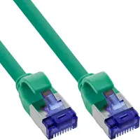 InLine Câble patch Slim, Cat.6A, S/FTP, TPE (LSZH) flexible, PoE, vert, 3m