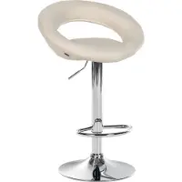 CLP Tabouret de bar Olinda en tissu, pivotant et réglable en hauteur, gris foncé, piètement noir