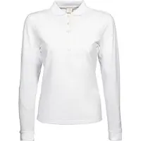 Tee Jays Damen Luxury Stretch Longsleeve / Polo-Shirt, Langarm BC3308 (2XL) (Weiß)