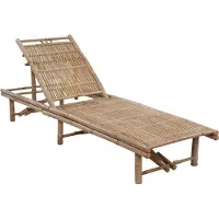 vidaXL Bain de soleil de jardin avec support en bambou