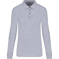 Kariban Pack 5 Polo jersey manches longues femme Oxford Grey - Kariban K265 - Taille XS