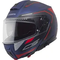 Schuberth C5 Omega Casque Modulable Mat/Bleu/Rouge 55 unisex
