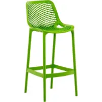 CLP Tabouret de bar Air en plastique avec dossier, résistant aux intempéries et aux UV, charge maximale 160 kg, couleur boue