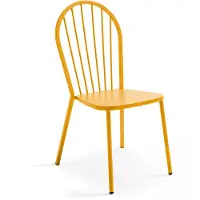 Oviala Chaise bistrot en métal jaune - Honfleur