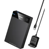 UGREEN Boîtier pour disque dur SATA 3,5'' (HDD/SSD) noir