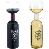 Relaxdays Verre à vin , grand verre à vin avec inscription, cadeau original pour les amateurs de vin, verre à vin 750 ml, transparent