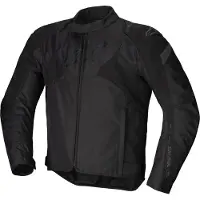 Alpinestars T-Jaws V4, veste textile imperméable ,Noir/Noir ,L