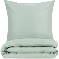 Blumtal linge de lit 155x220cm + taie d'oreiller 40x70cm - Microfibre Bed Sheets 155x220cm - 2pcs set linge de lit vert