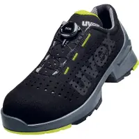 Uvex 1 Chaussures basses de sécurité S1 noir-jaune, chaussures de travail, respirantes, semelle ESD, fermeture BOA Taille:EU 47