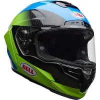 Bell Casque Race Star DLX RSD Corsa Carbon, blau/neongelb/schwarz, XL