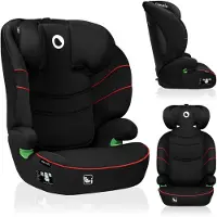 Lionelo Lars Siège auto enfant I-Size de 3 ans à 12 ans, de 12 kg à 36 kg, (set), i-Size / 12-36kg / 100-150 cm / Mousse à mémoire de forme - Black Sport