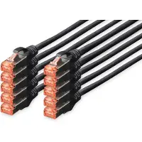 Digitus DK-1644020-BL10 patch cable Cat. 6, S/FTP, 2.0 m, schwarz, 10er