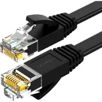UGREEN Nw102 Ethernet Rj45 Flat Cable, Cat.6, Utp, 5M (Black)