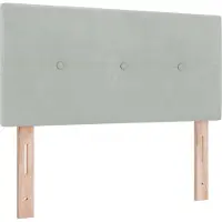 vidaXL Tête de lit LED avec rampes d'éclairage LED gris clair 100 cm velours