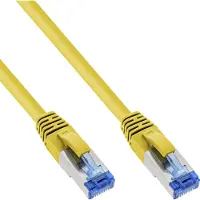 InLine 76805Y Câble patch, S/FTP (PiMf), Cat.6A, 500MHz, sans halogène, cuivre, jaune, 5m