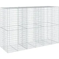 vidaXL Gabion avec couvercle 300x100x200 cm Fer galvanisé