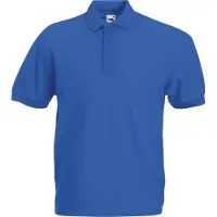 Fruit Of The Loom 65/35 Polo piqué pour homme, manches courtes BC388 (L) (Bleu roi)