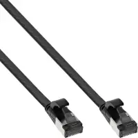 InLine 75807S Câble patch plat, U/FTP, Cat.8.1, TPE sans halogène, noir, 7,5m