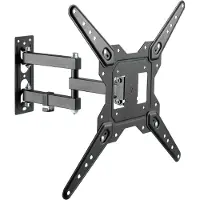 Krüger&Matz Support TV universel, LCD/LED, bras réglable à double articulation, 23-55 pouces, Noir