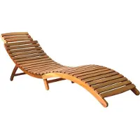 vidaXL Bain de soleil avec support acacia massif