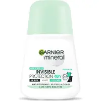 Garnier Mineral Roll-on Déodorant 48h Fresh Aloe - Noir, Blanc 50ml