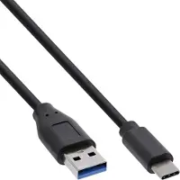 InLine 35717 Câble USB 3.1, type C prise à A prise, noir, 0,3m