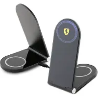 Ferrari Charge pliante . Induction2W1 Fecbfmalk 15W Noir/Noir Logo imprimé Magsafe