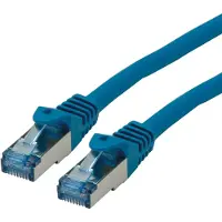 Roline Patchkabel Cat.6A S/FTP (PiMF), Component Level, LSOH, blau, 0,5 m