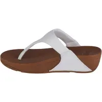 FitFlop Lulu Leather Toepost Teenslippers - Wit - Maat 41