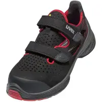 Uvex sandales 1 G2 S1P noir, rouge largeur 11 Gr. 35