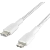 Belkin Câble De Recharge Usb-c Vers Lightning Tressé 2 M Charge Rapide - Blanc
