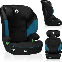 Lionelo Lars I-Size Siège-auto de 3 ans à 12 ans, de 12 kg à 36 kg, i-Size, 12-36kg, 100-150 cm, Memory Foam - Turquoise