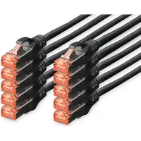 Digitus DK-1644030-BL10 Patchcable Cat. 6, S/FTP, 3,0 m, schwarz, 10er