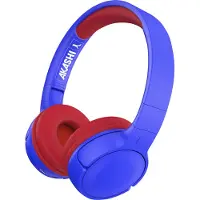 Akashi , casque Bluetooth 5.1 pour enfants (pliables, autonomie de 8 heures), bleu/rouge