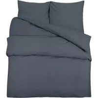 vidaXL Ensemble de literie anthracite 155x220 cm coton