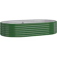 vidaXL -Planungsbox 175x100x36 cm Pulver -beschichtetes Stahlgrün