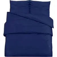 vidaXL Ensemble de linge de lit bleu marine 155x220 cm coton