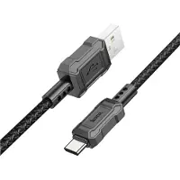Hoco Câble USB type A vers USB type C Câble de charge/données 1m en noir 3A