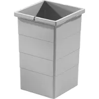 Hailo Seau intérieur 1076099 gris clair 15 litres 226 x 233 x 350 mm 2 anses