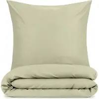 Blumtal linge de lit 155x220cm + taie d'oreiller 50x80cm - Microfibre Bed Sheets 155x220cm - 2pcs ensemble linge de lit vert clair