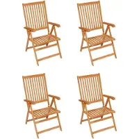 vidaXL Chaises de jardin 4 pcs avec coussins anthracite bois massif teck