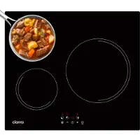 CIARRA Table de cuisson 3 zones à induction encastrable 5600 W 9 niveaux Timer Touch VM3BIH-E