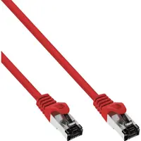 InLine 78814R Câble patch, S/FTP (PiMf), Cat.8.1, 2000MHz, sans halogène, cuivre, rouge, 1,5m