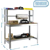 Simonwork (bancos De Trabajo) Établi Bt4 1445x1510x760 Mm