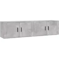 vidaXL Armoires murales TV 2 pcs. Gris béton 80x34,5x40 cm