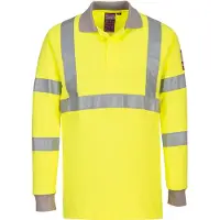 Portwest FR77 Polo ignifugé antistatique à manches longues Yellow T. 4XL