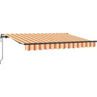 vidaXL Store rétractable jaune et orange 250 x 200 cm en tissu