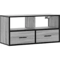 vidaXL Armoire TV Gris Sonoma 80x31x39,5 cm Bois composite et métal