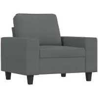 vidaXL Fauteuil gris foncé 60 cm Tissu